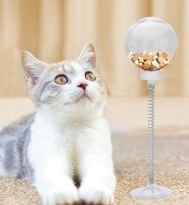 도매 재미있는 누출 음식 공 대화 형 고양이 개 음식 장난감 음식 디스펜서 볼 흡입 컵과 봄 고양이 장난감 - Product Image 2