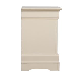 Beige Nightstand With Classic Design Two <b>Drawer</b> Bedroom <b>Storage</b> - Product Image 5