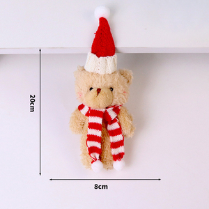 Wholesale Kawaii Soft <b>Cute</b> Custom Plush Teddy <b>Bear</b> Keychain Toys Stuffed Animals Christmas Ornament Gifts PP Cotton Filling - Product Image 5