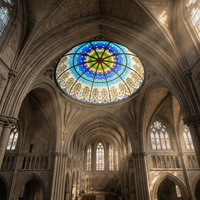 Dôme en verre teinté personnalisé de style européen pour église, villa, hôtel, décoration de plafond