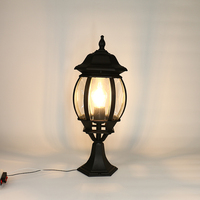 Lanterne en verre vintage Continental Victoria, lampe à colonne, style traditionnel antique, lampe de jardin extérieure étanche, lampadaire