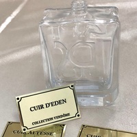 Autocollants adhésifs de luxe personnalisés pour parfums, étiquettes dorées imperméables, tampons UV transparents, vinyle estampé sur mesure