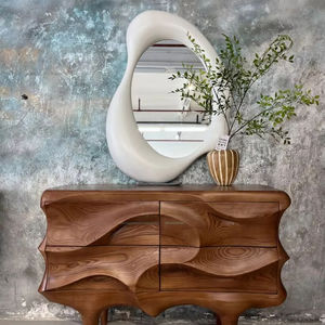 <span class=keywords><strong>Espejo</strong></span> de <span class=keywords><strong>Entrada</strong></span> Moderno para Sala de Estar, Decoración de Pared con Marco de Madera, <span class=keywords><strong>Espejo</strong></span> Decorativo de Arte Creativo para Hotel o Villa - Product Image 1