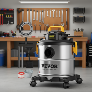 Aspiradora en Seco y Húmedo Vevor de 5.5 Galones, Acero Inoxidable, 1200W, Filtro HEPA, para Uso en Garaje - Product Image 2