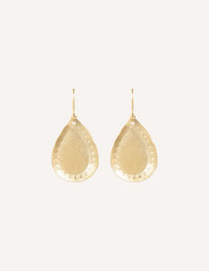 Boucles d'oreilles YXQ E419 en acier inoxydable brossé doré, grande taille, pour robes de mariée - Product Image 2