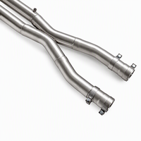 Tuyau d'échappement intermédiaire SS304 pour BMW G90 G99 M5 4.4T V8 S68, échappement central à haut débit avec résonateur X-Pipe pour performance