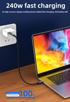 Cable de Monitor USB C a USB C 3.2 Gen 2, Cable de Pantalla USB C 4K60Hz, Transferencia de Datos de 20Gbps, Cable de Carga Ultra Rápida de Función Completa de 240W