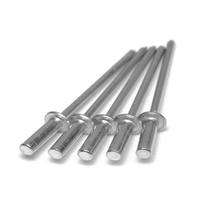 Rivets aveugles en aluminium à extrémité fermée, zingués, 1/8 po, classe 6, norme DIN/ISO, plage de préhension 0,1-0,5