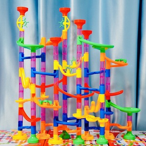 Juego de bloques de construcción, juguetes educativos, pista de carreras de canicas, juguetes para niños, ensamblaje de rompecabezas DIY, laberinto, trackball, bloque de construcción - Product Image 4