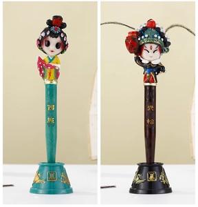Máscara Facial de Ópera de Pekín |   Bolígrafo con Diseño de Personaje de Ópera China |   Regalo Empresarial de Porcelana Fría de Resina - Product Image 5