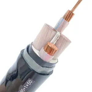 Multi-Sección 3 + 1 núcleo conductor de cobre XLPE aislado PVC forrado STA cable de alimentación blindado 0,6/1KV