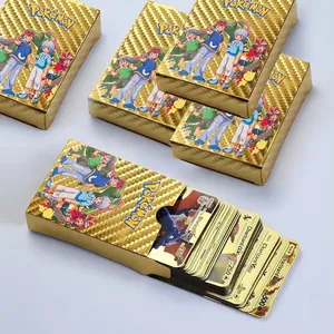 Cartes Pokemon en métal doré noir <span class=keywords><strong>Vmax</strong></span> GX, boîte de cartes Mewtwo Charizard <span class=keywords><strong>Pikachu</strong></span>, collection rare, cartes d'entraînement de combat, jouets pour enfants, cadeau - Product Image 4