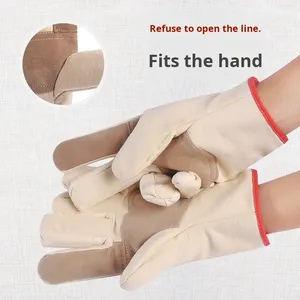 قفازات عمل محسنة ذات طبقة مزدوجة سميكة من القماش الكامل، مقاومة للتآكل وعازلة للحرارة - Product Image 3