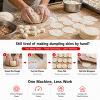 Machine automatique à former des enveloppes de raviolis, des enveloppes de baozi, des disques d'empanadas, des peaux de wontons, 3000-3600 pièces/h pour restaurant, magasin d'alimentation