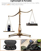 Untuk Osmo Action 5 Pro/4/3 Mini Tripod 21" Aluminium Ringan Magnetik Desain Lipat Lepas Cepat Kepala Bola 360 untuk Video