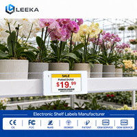 Étiquettes de prix électroniques durables LEEKA avec boîtier ABS, étanches, personnalisables, pour marché aux fleurs