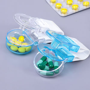 Pastillero portátil Tabletas Blister Pack Abridor Dispensador de pastillas Caja de almacenamiento Pastillero Sin contacto Fácil de sacar del paquete - Product Image 5