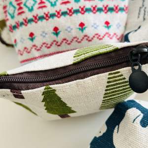 Porte-clés personnalisé en coton pour femmes, pochette à fermeture éclair, porte-monnaie, portefeuille - Product Image 3