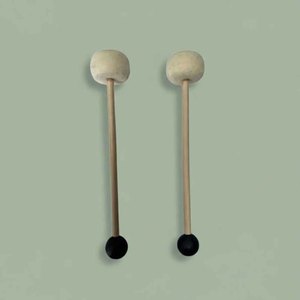 <span class=keywords><strong>Baqueta</strong></span> para <span class=keywords><strong>Cuenco</strong></span> <span class=keywords><strong>Tibetano</strong></span> de Madera de Haya de Doble Punta con Fieltro de Goma, Accesorio de Percusión - Product Image 3