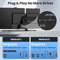 Moniteur double écran multi-usage pour ordinateur portable, extenseur léger pour poste de travail mobile, pour une productivité accrue sur ordinateur portable à double écran