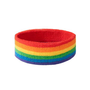 Bandeau de sport en laine tricotée arc-en-ciel multicolore respirant pour hommes et femmes, idéal pour la course, la gym, le yoga, chaud, antidérapant et élastique, absorbant la transpiration - Product Image 2