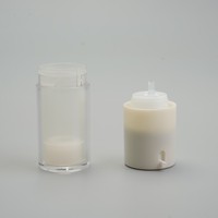 Flacon Pompe Airless Mat Dépoli à Épaule Plate pour Crème et Lotion, 10ml, 50ml, 100ml, Marque Privée