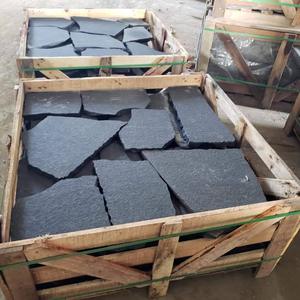 Tự nhiên màu đen <span class=keywords><strong>basalt</strong></span> đánh bóng hiện đại bước đá gạch cho sân vườn ngoài trời cảnh quan - Product Image 2