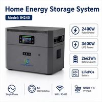 Inversor Híbrido Duradero de 2400W y 2.6kWh, Clasificación IP65, 94% de Conversión, UPS de 4ms, con WiFi para Sistemas de Energía Domésticos y de Balcón