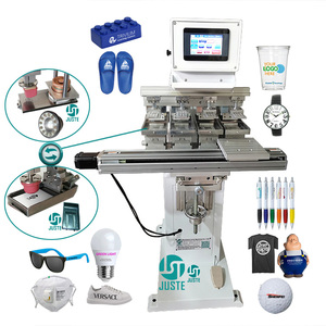 Impresora de almohadilla transversal completamente eléctrica, máquina de impresión de almohadilla de 80Mm de <span class=keywords><strong>4</strong></span> colores para regla de escala de logotipo más ligero, manga de taza de café de plástico - Product Image 1