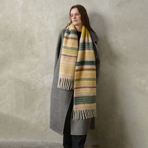 Bufanda de mezcla de lana a rayas y cuadros con tacto de cachemira sintética, gruesa y cálida para invierno, chales y envolturas de pashmina para mujer, venta al por mayor de fábrica. - Product Image 2