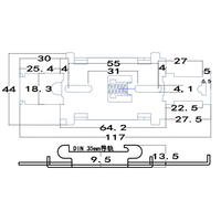 Support de fixation pour rail électrique, interrupteur, alimentation, crochet de fixation, trous de montage réglables, pinces pour l'industrie générale