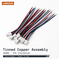 Câble personnalisé à 4 broches PH2.0 mâle-femelle, assemblage de faisceau de câbles en cuivre étamé 26AWG pour bande LED, imprimante 3D, CCTV