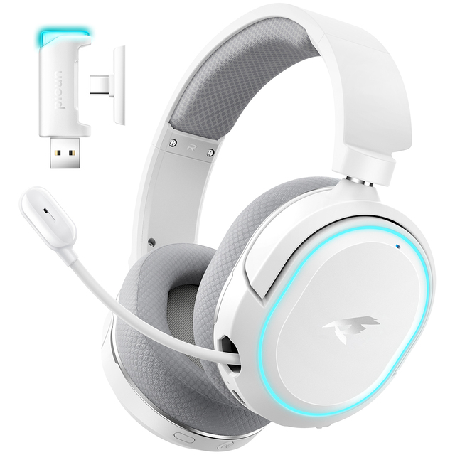 Picun G2 Over-Ear Gaming Headset with 7.1 Surround Sound Detachable Microphone LED Indicator 3.5mm Jack