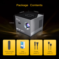 Projecteur X3 Mini intelligent portable avec mise au point électrique, WIFI, vidéo 4K, effet d'éclairage coloré, projecteur de cinéma maison