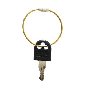 EWANG Golden 150MM Stainless Steel Screw Lock Wire Rope Keychain - Product Image 2