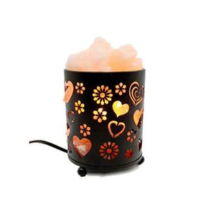 Experimente la luminosidad natural con los bloques de sal del Himalaya en cestas de madera y hierro, incluyendo cordón y bombilla. La mejor lámpara de sal. - Product Image 2