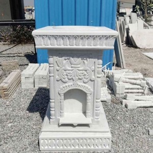 Macetas de planta de Tulsi de mármol blanco hechas a mano de alta calidad Maceta tallada exclusiva a buen precio - Product Image 3