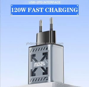 120w Power Display 3-Port Fast Charger <b>USB</b> <b>C</b> <b>Adapter</b> Wall Charger Type <b>C</b> Fast Charging for iPhone 16 15 - Product Image 4
