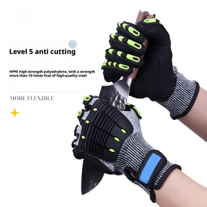 Guanti da Lavoro Tattici di Sicurezza Certificati ANSI CE EN388, Resistenti al Taglio Livello 3 e alle Forature, Rivestiti <span class=keywords><strong>in</strong></span> TPR e Nitrile 3/4 - Product Image 3