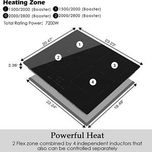 4 Burner Induction Cooktop 24 Inch 7200W Electric Hob Induction Cooker Stove - Product Image 5
