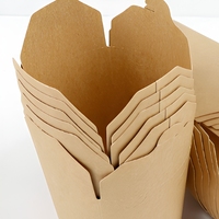 Boîte à emporter écologique et biodégradable avec couvercle pour nouilles et pâtes, boîte en papier pour nouilles