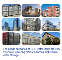 Réservoir d'eau en panneau GRP pour le stockage du système d'irrigation Réservoir d'eau pressée SMC GRP prix d'usine