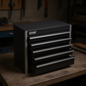 Caja de Herramientas Metálica Vevor con 5 Cajones, 29x34x18.5 Pulgadas, Acero Resistente con Recubrimiento de Polvo Negro, Gabinete de Almacenamiento Industrial - Product Image 2