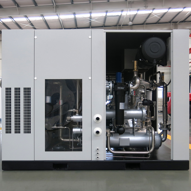 machine populaire de compresseur d'air à vis de double stage du type sec exempte d'huile 7 8 10 bar