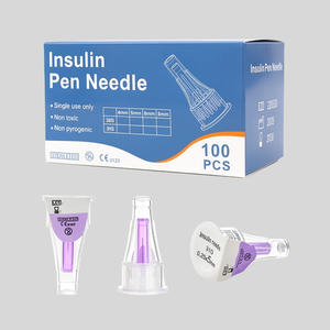 Aiguilles d'injection vétérinaire stériles jetables 32G 4mm 31G 5mm 6mm 8mm pour stylo à insuline, 100 pièces pour injection animale - Product Image 1