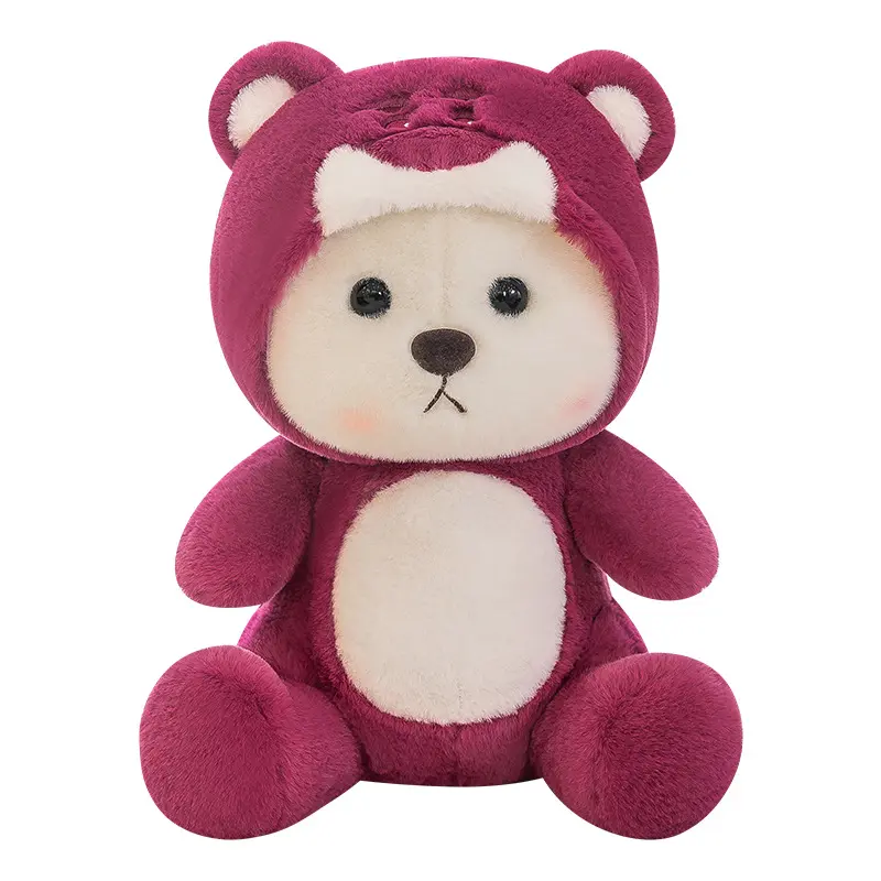 Oso de peluche personalizado de animales al por mayor, juguete de peluche personalizado para regalos de bebé, oso de peluche de juguete, oso de peluche de Lina con ropa