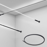 Applique murale linéaire minimaliste DIY, éclairage mural LED, éclairage de plafond, éclairage de couloir créatif en acier, bande lumineuse LED COB