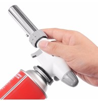 Allume-gaz portable léger au butane pour réchaud de camping, barbecue, avec contrôle de flamme réglable