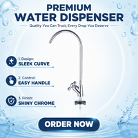 Robinet purificateur d'eau commercial en acier inoxydable à osmose inverse, manuel, grand angle, monocanal, trois voies, rotation à 360 degrés
