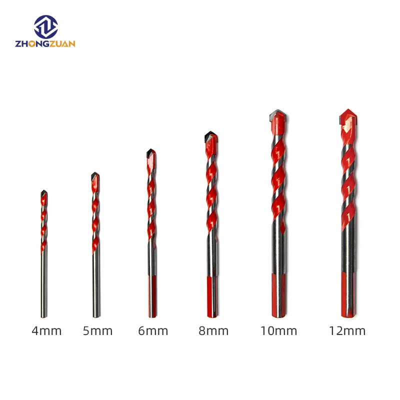 Factory custom 4-12mm overlord triangle solid carbide drill bit set with best drill bits for hard metal professional drill bits